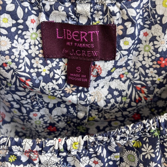 J. Crew Liberty Print "June Meadow" Floral Peasant Blouse- size S - Picture 3 of 5